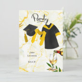 Afstuderen Gefeliciteerd Academisch pet en gans Kaart (Staand voorkant)