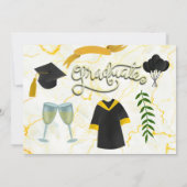 Afstuderen Gefeliciteerd Academisch pet en gans Kaart (Achterkant)