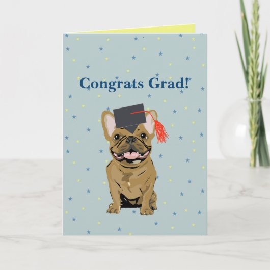 Afstuderen, gefeliciteerd afgestudeerde! Franse Bu Kaart (Voorkant)