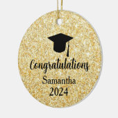 Afstuderen, Gefeliciteerd Afstudeerder, Kerstversi Keramisch Ornament (Links)