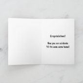 Afstuderen Gefeliciteerd Afstuderen Cartoon Koe Kaart (Binnen)