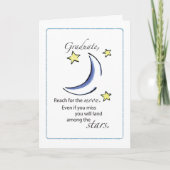 Afstuderen Gefeliciteerd, Afstuderen, maan & sterr Kaart (Voorkant)