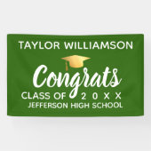 Afstuderen Gefeliciteerd Afstuderen Naam schooljaa Spandoek (Horizontaal)