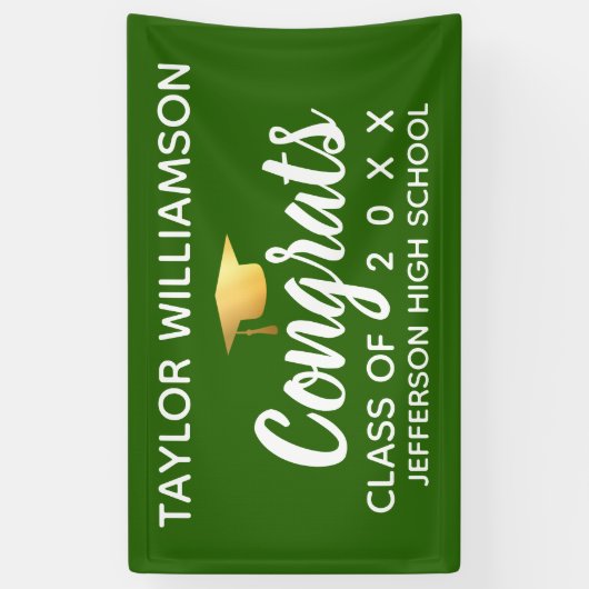 Afstuderen Gefeliciteerd Afstuderen Naam schooljaa Spandoek (Verticaal)