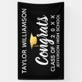 Afstuderen Gefeliciteerd Afstuderen Naam schooljaa Spandoek (Verticaal)