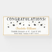 Afstuderen Gefeliciteerd Banner met naam (Horizontaal)