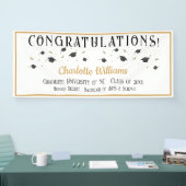 Afstuderen Gefeliciteerd Banner met naam (Beurs)