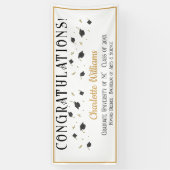 Afstuderen Gefeliciteerd Banner met naam (Verticaal)