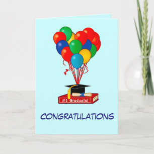 Afstuderen Gefeliciteerd Boek, Ballonnen, Diploma Kaart