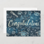 Afstuderen Gefeliciteerd Briefkaart (Voorkant / Achterkant)