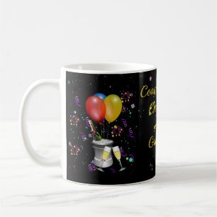 Afstuderen Gefeliciteerd Celebration Black Koffiemok