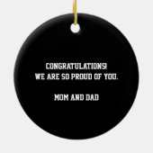 Afstuderen Gefeliciteerd Confetti blauw Keramisch Ornament (Achterkant)