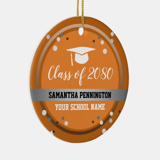 Afstuderen gefeliciteerd Confetti Keramisch Ornament (Rechts)
