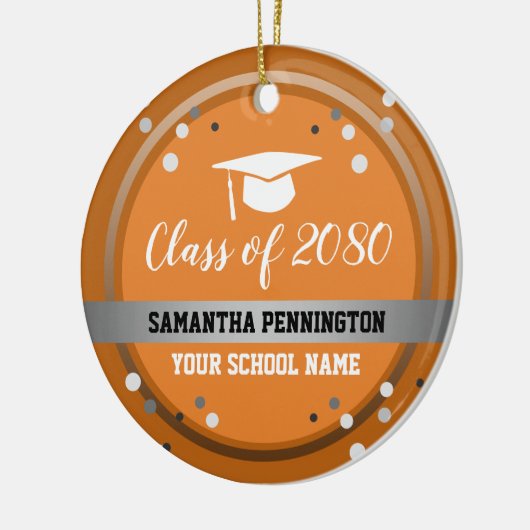 Afstuderen gefeliciteerd Confetti Keramisch Ornament (Links)