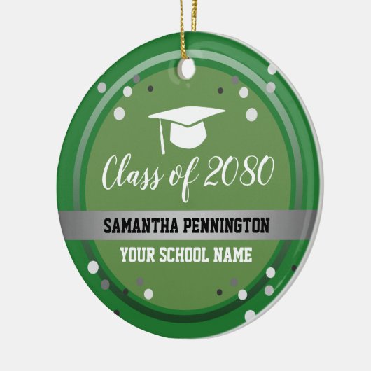 Afstuderen gefeliciteerd Confetti Keramisch Ornament (Links)