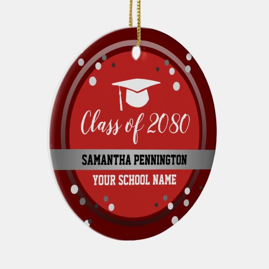 Afstuderen gefeliciteerd Confetti Keramisch Ornament (Rechts)