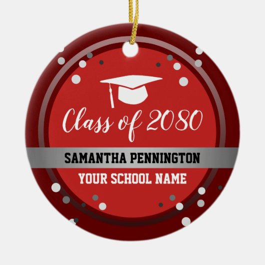 Afstuderen gefeliciteerd Confetti Keramisch Ornament (Voorkant)