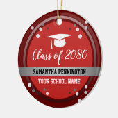 Afstuderen gefeliciteerd Confetti Keramisch Ornament (Links)