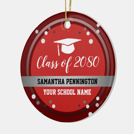 Afstuderen gefeliciteerd Confetti Keramisch Ornament (Links)