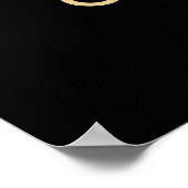Afstuderen Gefeliciteerd Elegant Zwart & Goud Afst Poster (Hoek)
