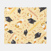 Afstuderen gefeliciteerd fleece deken (Voorkant (Horizontaal))