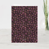 Afstuderen Gefeliciteerd Flower Pattern Photo Afst Kaart (Achterkant)