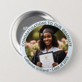 Afstuderen Gefeliciteerd Foto Afstuderen Keepsake Ronde Button 7,6 Cm (Voorkant /achterkant)