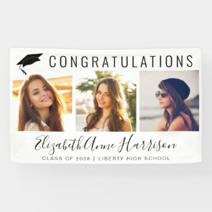 Afstuderen Gefeliciteerd Foto Collage Welkom Spandoek