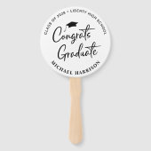 Afstuderen Gefeliciteerd Foto Handwaaier (Voorkant)