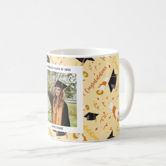 Afstuderen Gefeliciteerd Foto Koffiemok (Voorkant rechts)
