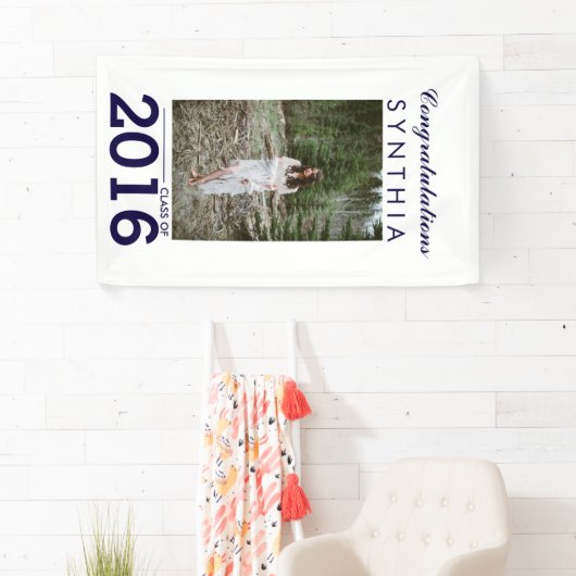 Afstuderen Gefeliciteerd Foto Yard Sign Spandoek (Insitu)