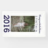 Afstuderen Gefeliciteerd Foto Yard Sign Spandoek (Horizontaal)