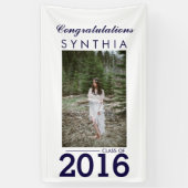 Afstuderen Gefeliciteerd Foto Yard Sign Spandoek (Verticaal)