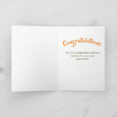 Afstuderen gefeliciteerd Gele Floral Card Kaart (Binnen)