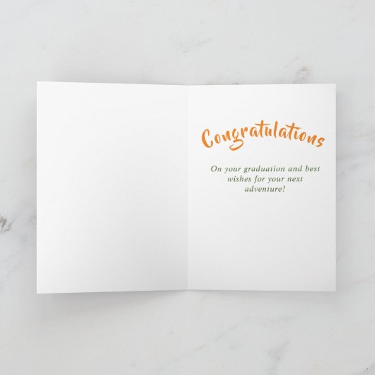 Afstuderen gefeliciteerd Gele Floral Card Kaart (Binnen)