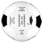 Afstuderen Gefeliciteerd gepersonaliseerd Voetbal (Gedraaid)