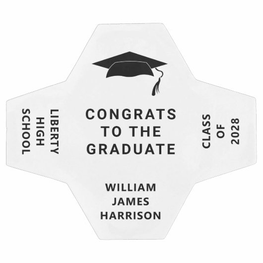 Afstuderen Gefeliciteerd gepersonaliseerd Voetbal (Enkel)