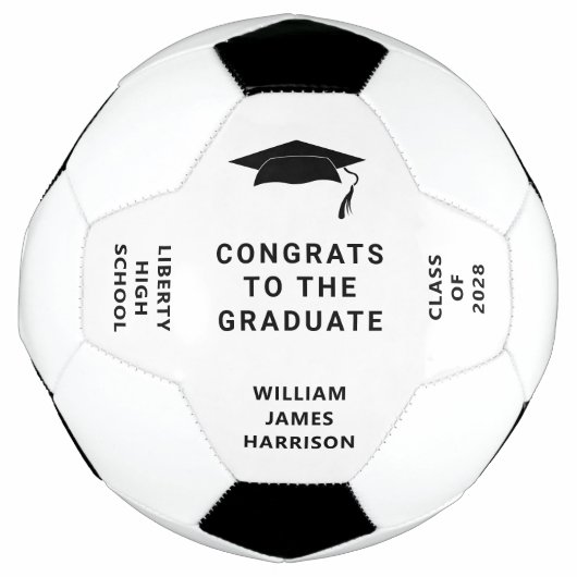 Afstuderen Gefeliciteerd gepersonaliseerd Voetbal (Voorkant)