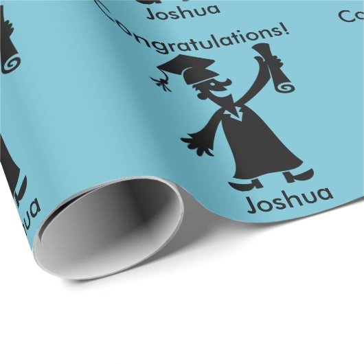 Afstuderen - Gefeliciteerd - Gepersonaliseerde cad Cadeaupapier (Rol Hoek)