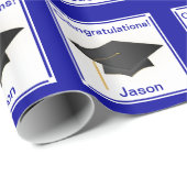 Afstuderen Gefeliciteerd Gepersonaliseerde Omslag Cadeaupapier (Rol Hoek)