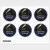 Afstuderen Gefeliciteerd Geschenken Ronde Sticker (Vel)