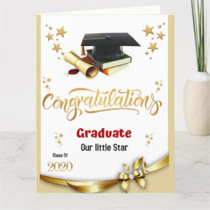 Afstuderen Gefeliciteerd gevouwen Kaart
