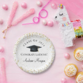 Afstuderen Gefeliciteerd Gold Confetti Papieren Bordje (Feest)