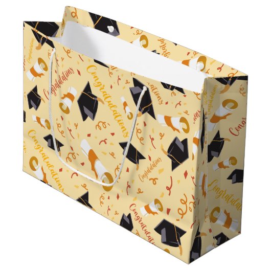 Afstuderen gefeliciteerd groot cadeauzakje (Voorkant Gekanteld)