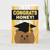 Afstuderen Gefeliciteerd Honey / Vrouw Kaart (Voorkant)
