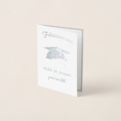 Afstuderen Gefeliciteerd in het Frans - zilver Folie Kaarten (Voorkant)