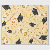 Afstuderen gefeliciteerd inpakpapier (Vlak)