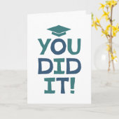 Afstuderen gefeliciteerd je deed het blauwgroen ma kaart (Gele Bloem)