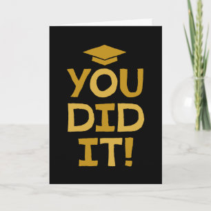 Afstuderen gefeliciteerd je deed het zwart goud kaart