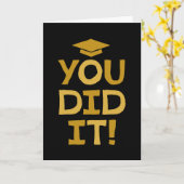 Afstuderen gefeliciteerd je deed het zwart goud kaart (Gele Bloem)